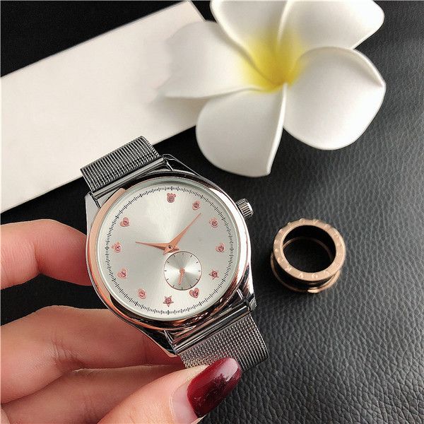 

38.7mm mens fashion quartz watch double row diamond big letter mother-of-pearl dial scale style simple style hand-made effect beautiful, Slivery;black