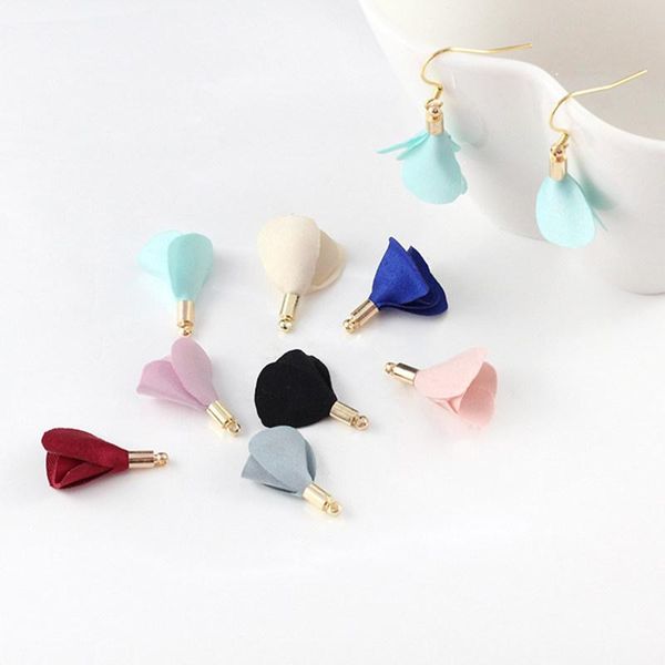 

20 шт. 2.51.5 см мини шелковый кисточкой цветочные кулонные ювелирные изделия изготовления diy серьги браслет сотовый телефон подвеска поиск