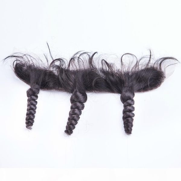 

13x2 сыпучей волна от уха до уха кружева фронтальной закрытие шиньона с волосами младенец бразильской human для волос продажи, Black;brown