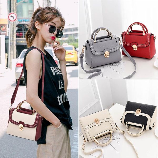 

new ladies business handbags fashion and elegant splicing shoulder bags all-match messenger bags women square shoulder