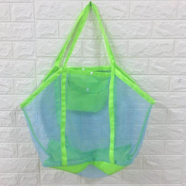 

foldable portable beach bag kids children mesh storage bag beach toy baskets towel bag baby toy storage sundries storage bags wmtxoc