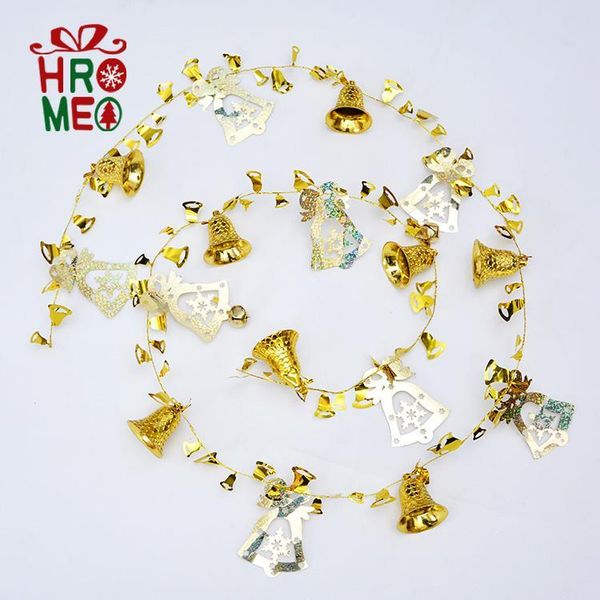 

christmas decorations 2 meters string of bells, wire bell pendants will ring