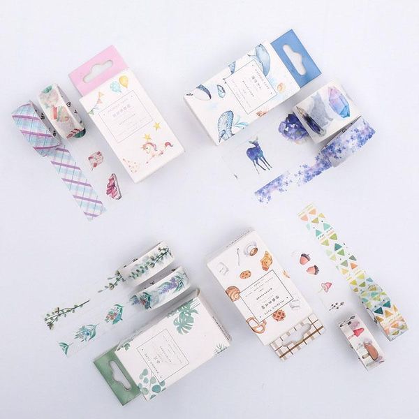 

12style choice masking tapes japanese painting style 4 roll/set diy scrapbooking sticker diary paper label stationery1