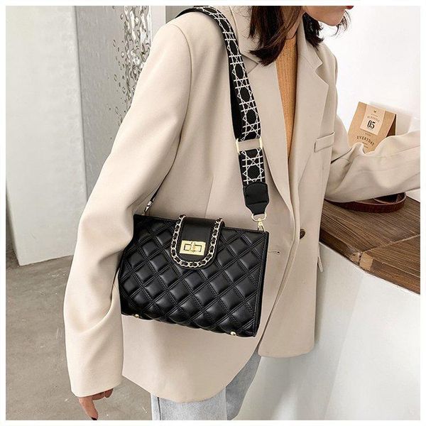 

2021 new fashion style designer crossbody bag ladies shoulder bags quality pu rhombic grid handbags women day cluth purse luxury