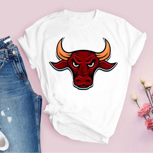 

women graphic bull heifer funny cute floral flower cute printed lady tees clothing female t shirt womens t-shirt, White