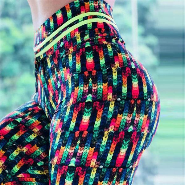

women new printing leggings push up elastic pants high waist legging no transparent fitness jeggings breathable pants leggings, Black