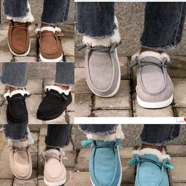 

xqzix non cotton snow boots men shoes waterpoof warm slip mid-calf round toe shoes rubber sole winter boot safety lace-up men, Black