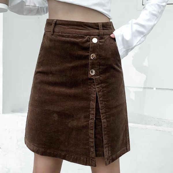 

new 2021 autumn women with high black velvet button 4xl vintage skirt for woman y428 unup tzzn