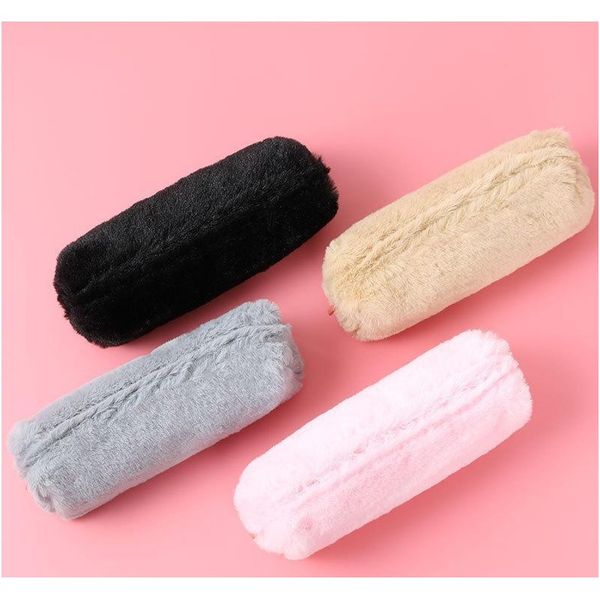 

pencil box cute solid color plush pencil case for student pencil bag stationery pencilcase kawaii scho wmthuf item_home