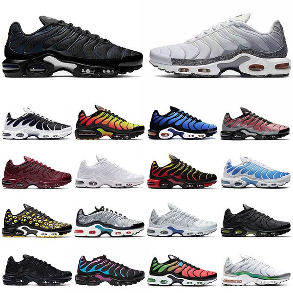 

tn plus mens womens running shoes worldwide triple white black volt glow crater navy hues men trainers sports sneakers size eur 36-46, White;red