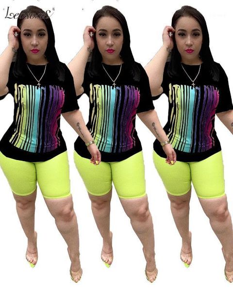 

women's tracksuits fashion women set 2 piece outfits casual short sleeve t shirts skinny pants plus size suit xxxl1, Gray