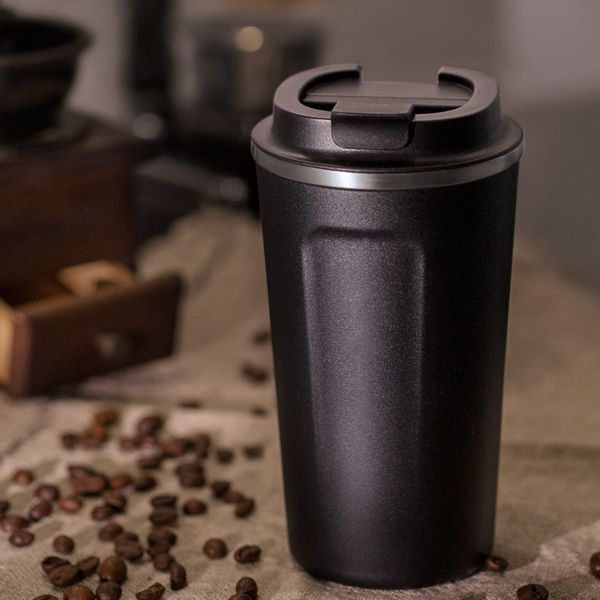 BAISPO Tazza portatile da viaggio ecologica in acciaio inossidabile Tazza da caffè Latte Thermos Tazza da regalo in stile business Regali creativi Boccette per vuoto Y200106