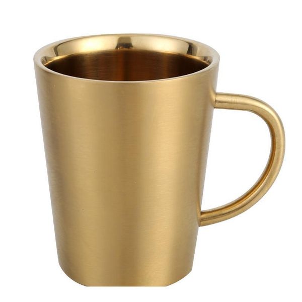 

380ml 304 stainless steel coffee cups coffee cupdouble layer heat protection european style mug cappuccino flower cu bbyyzg