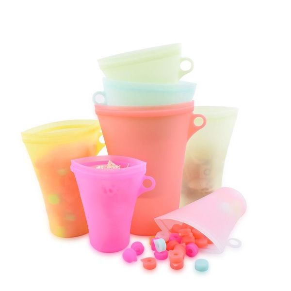 

sile food storage containers 3pcs/set fresh bowl fridge organizer reusable stand up fruit vegetable c qylgur sweet07