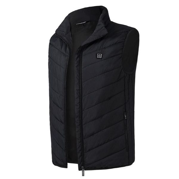 

outdoor t-shirts security intelligence men women thermal waistcoat vest winter warm usb charge coat electric heating constant temperature, Gray;blue