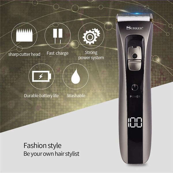 

electric hair clipper rechargeable hair trimmer whole body washable haircut cutter men salon body groomer removal with combs h wmtybh