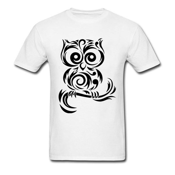 

sport make your own t shirts custom black owl student t shirt crew neck 100% breathable cotton clothes simple style owl t-shirts