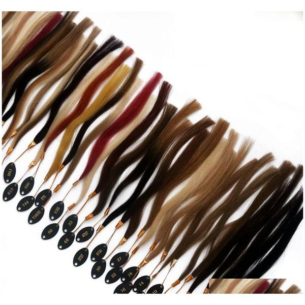 

100% human hair color ring chart for hair extensions 46 different colors with om qylljq lipper
