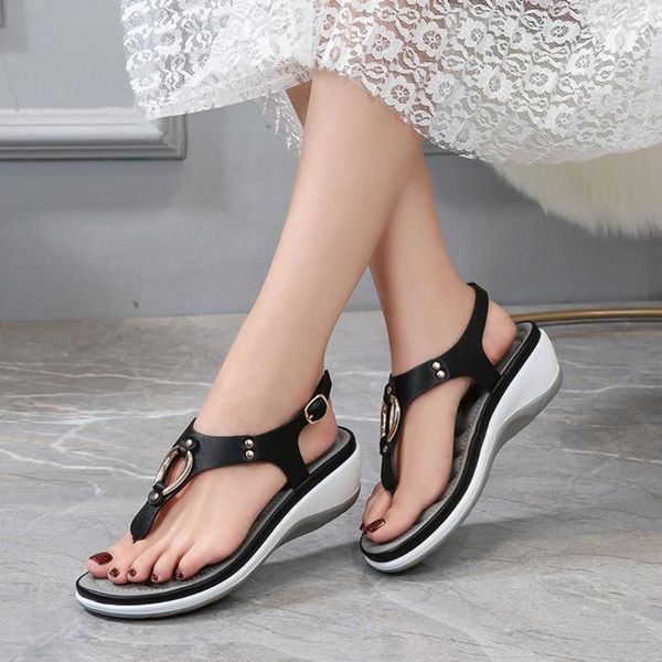 

bohemia style wedges platform sandals classics summer non-slip shoes woman lightweight sandal women shoes zapatos, Black