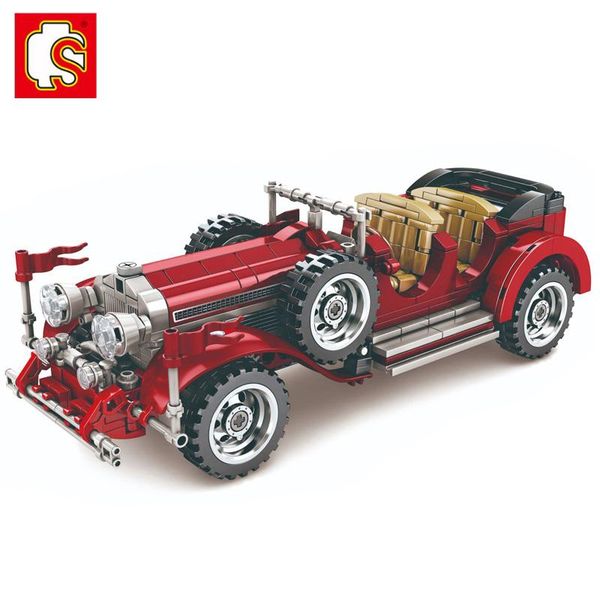 

sembo 617pcs city classic mechanical vintage car building block sets for technic roadster racing vehicle brick toys for boy kids bbyjxw
