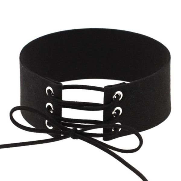

chokers bijoux harajuku lace up women jewelry punk gothic choker necklace vintage velvet leather collares anime necklaces&pendants, Golden;silver