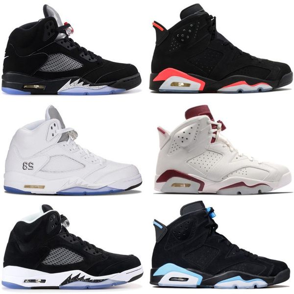 

shoes 5s basketball 5 bred wings oreo silver 6s 6 black infrared unc tinker women sports trainers sneakers