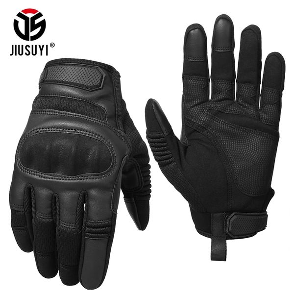 

tactical mittens military full finger gloves touch screen airsoft combat paintball shooting hard knuckle bicycle driving men y200110, Blue;gray