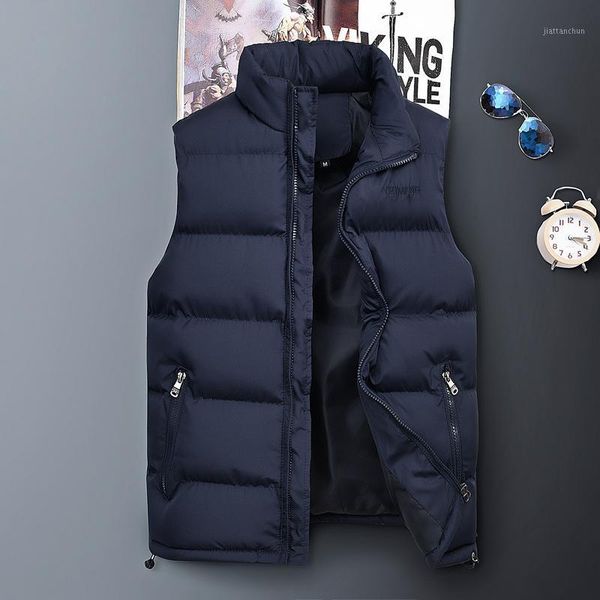 

lj476 2020 new arrival brand men sleeveless jacket winter ultralight vest male slim vest mens windproof warm waistcoat large1, Black;white