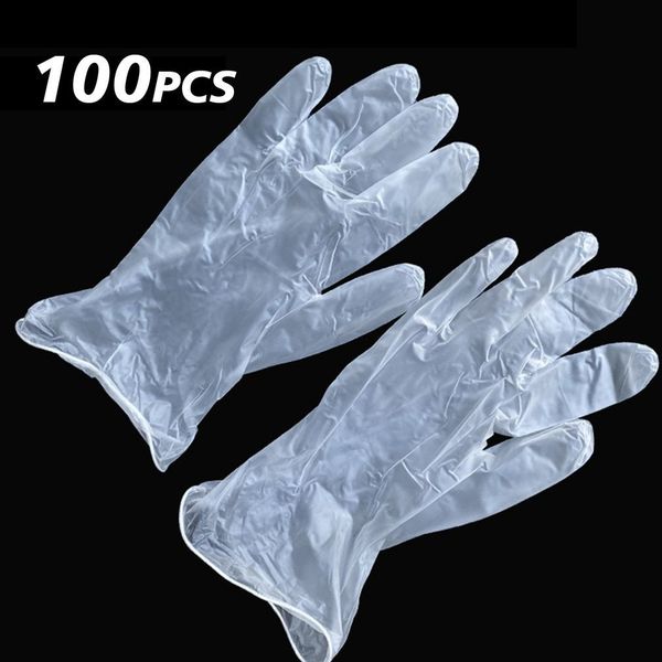 

factory33gk100 universal pvc dishwashing/kitchen/latex/rubber/garden gloves transparent pcs disposable for home cleaning