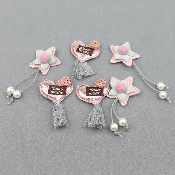 

20pcs padded stars heart tassel applique diy craft supplies basteln kids hair pin accessories earrings ornaments decor materials h jlllzw