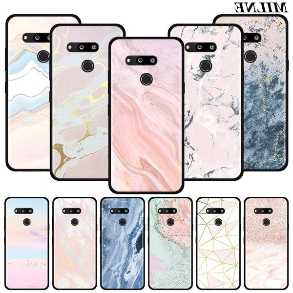 

silicone phone case for lg k40 k40s k41s k50s k51s k61 g6 g7 g8 q51 q60 q61 q70 back shell cover coque luxury marble