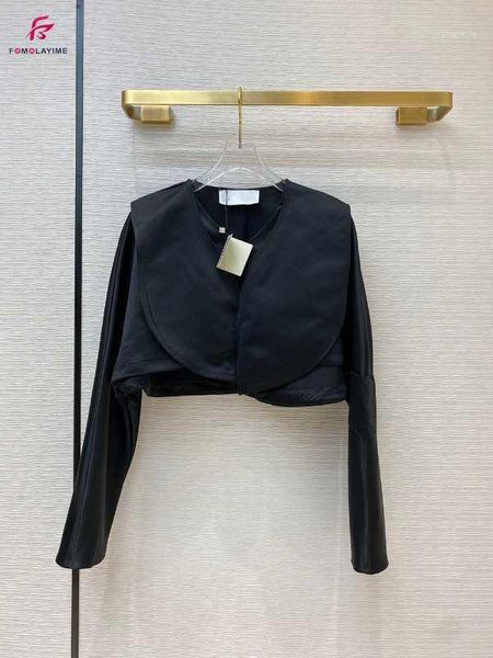 

2020 new high-quality women fashion slim short jacket coats1, Black;brown