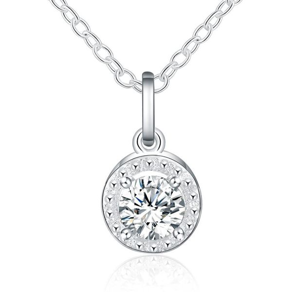 

ln022 new silver color necklace jewelry women wedding fashion cross cz crystal zircon stone pendant necklace christmas giftb h bbytdj