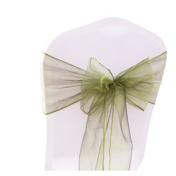 

1pcs 18x275cm organza chair sashes bow tie band knot chair cover tulle for wedding banquet christmas event party decoration f wmtpkm
