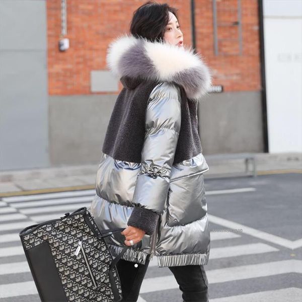 

winter big fur collar parkas jacket women thicken warm jacket coat long winter coats plus size ladies down padded overcoat my315, Black