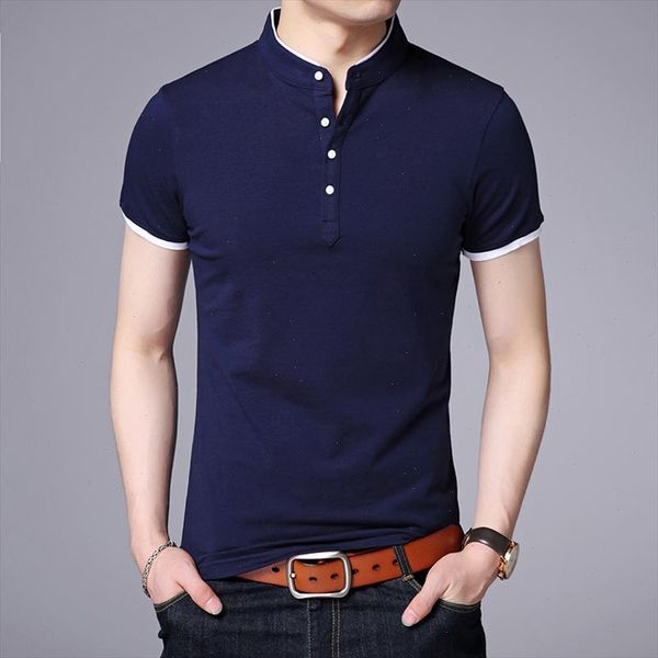 

2021 fashion brands new summer polo shirt mens solid color short sleeve slim fit stand collar poloshirt casual mens clothing, White;black