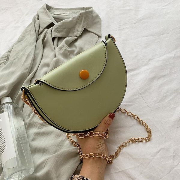 

female 2020 new retro chain saddle fashion shoulder bag women small messenger bag flap brand designer crossbody handbag sac