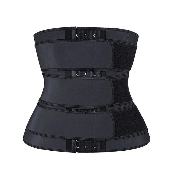 

slimming body belts women waist trainer corset plus size 6xl waist cincher trimmer girdle gym sports supports, Black;gray