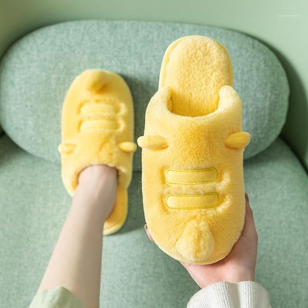 

slippers women fluffy winter warm fur shoes men ladies lovers cute tiger soft sole home indoor plush slides zapatillas1, Black