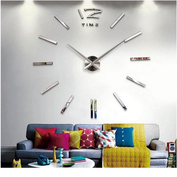 

продажа настенные часы часы часы часы 3d diy акриловые зеркальные наклейки гостиная кварцевые игла европа horloge free wmtwtt
