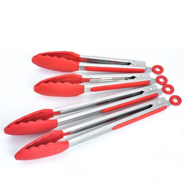 

bbq food clip heat resistant silicone stainless steel kitchen cooking cake bread catering baking tools kitchen accessories in stock wx9-13