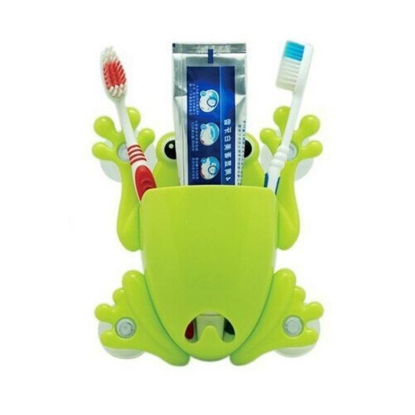

a cartoon sucker frog toothbrush holder wall suction hook tooth brush holder home decor for kids bathroom acc bbyrcv