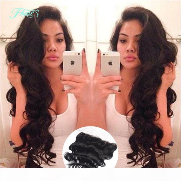 

malaysian hair body wave silk base frontal hidden knots 13x4 ear to ear part silk base lace frontal closure with baby hair, Black;brown
