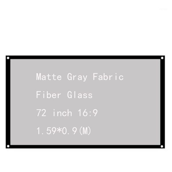 

projection screens thinyou 72inch 16:9 matte gray fabric fiber glass portable projector screen movie for home theater led dlp projector1