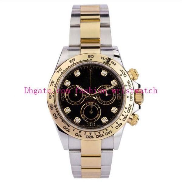 

original box luxury wristwatches 40mm 116503 116523 black white dial mechanical automatic stainless steel bracelet fashion men's watche, Slivery;brown