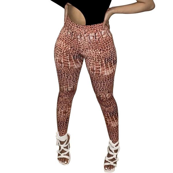 

dewadbow high waist leopard pattern stretchy long pants women 2021 all seasons skinny fitted spring plus size xxl trousers, Black;white