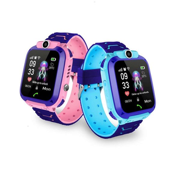 

touch smart children's phone watch waterproof positioning micro chat boys and girls gifts, Blue