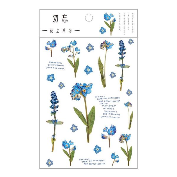

12 дизайн natural daisy clover японских слов наклейки прозрачные pet материал цветы листья растения deco стикер эстетическая bbyooo