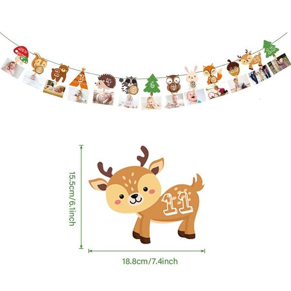 

fengrise 12 month p banner safari decorations kids jungle party animal 1st birthday decor wild one boy