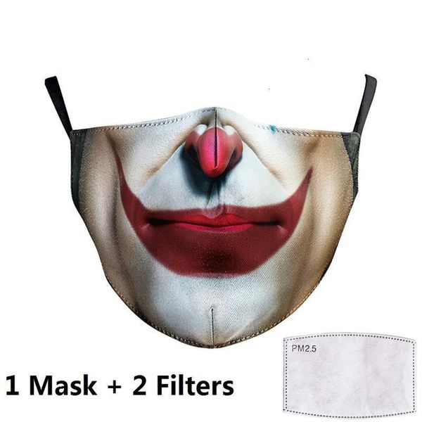 

face fabric masks mouth funny print big clown mouth cover reusable protection dust washab 3nm0